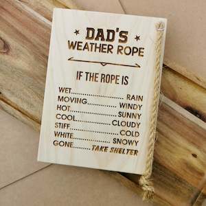 Dads Weather Rope Plaque