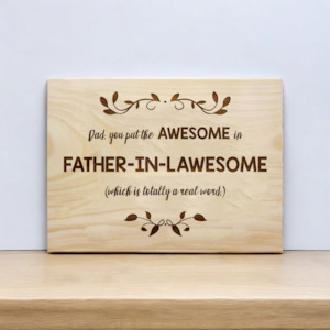 Father-in-Lawsome Plaque