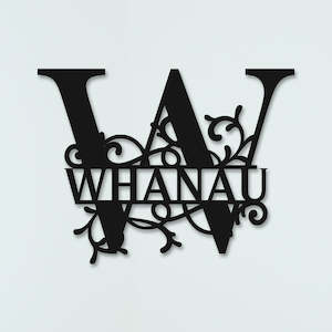 Whanau Monogram Sign