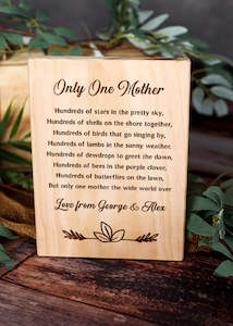 Only One Mother Plaque