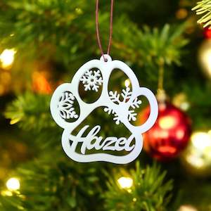 Personalised Pet Decoration [White] (Hanging)