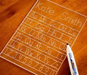 Gift: Personalised Kids Tracing Board