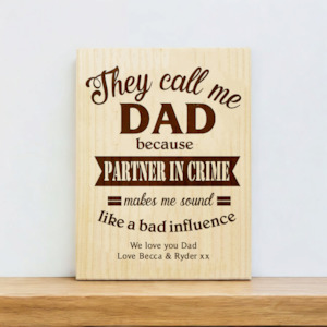 Gift: They Call Me Dad Plaque