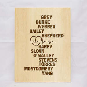 Gift: Greys Anatomy 1 Plaque