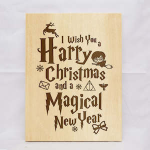 I Wish You a Harry Christmas Plaque