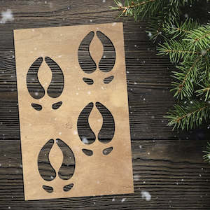 Reindeer Footprint Stencil