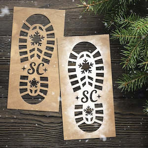 Santa's Footprint Stencil