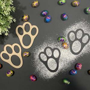 Easter Bunny Footprint Stencil