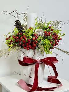 Red & Silver Candle Arrangement