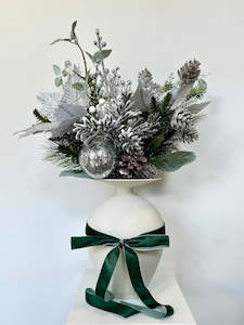 Silver Snow Vase Arrangement