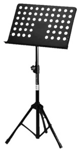 Orchestral Music Stand Black - Perforated