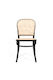 Sema Chair with Rattan Seat – Black