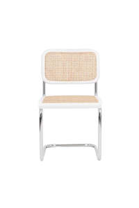 Cesca Breuer Chair White – Rattan With Solid Chrome Frame