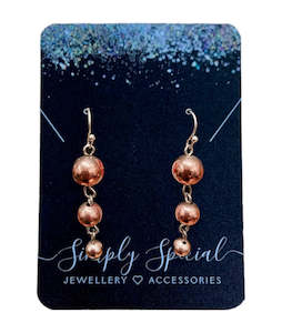 Gift: Rose gold Pearl Drop Earring