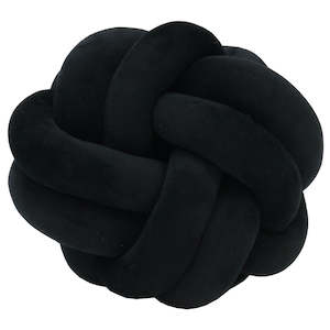 Velvet Black Knot Cushion