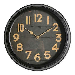 40CM BLACK WIDE RIM CLOCK