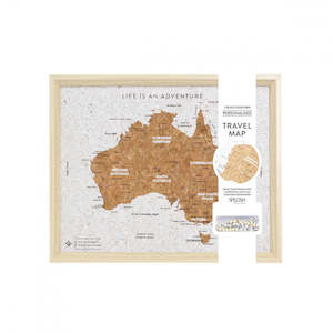 Australia Travel Board w/Pins