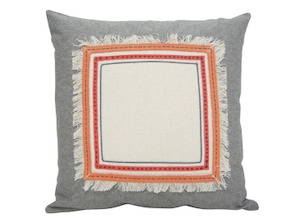 Peachee Cushion Coral Grey