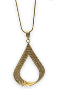 Gold Teardrop Necklace