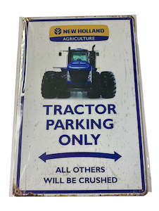 Gift: Tractor Parking- Tin Sign