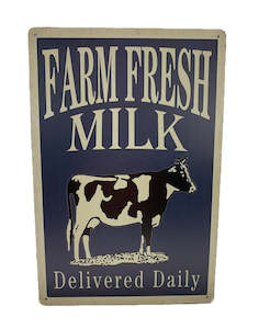 Gift: Farm Fresh Milk - Tin Sign