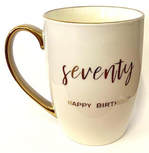 70th Happy Birthday Mug