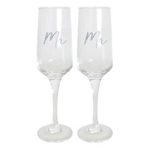 Mr & Mr Champagne Flutes