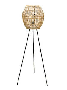 Rattan Arch Floor Lamp- Natural