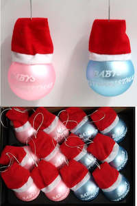 Gift: Baby's First Christmas Pink & Blue Baubles