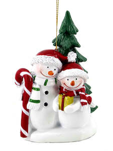 Gift: Resin Tree Hanger - Pair of Snowmen