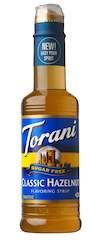 Sauces: Torani Sugar Free Syrup Classic Hazelnut 375ml