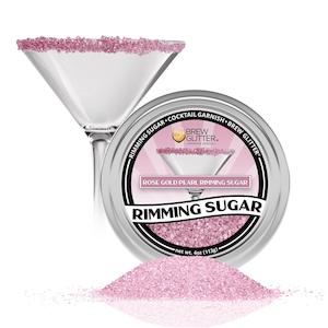 Rose Gold Pearl Cocktail Rimming Sugar