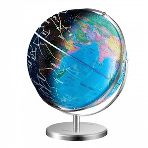 Illuminated World Globe with Stand, 330.2 mm, Educational Earth Globe with Stabl…