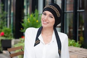 Yanna Turban Black Golden Diadem