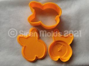 Corgi Dog Bum 3 Piece Mold