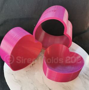 Rounded Heart 3 Piece Mold