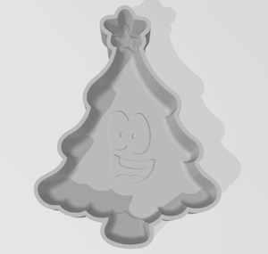 Christmas Tree with a face 1 Piece Mold