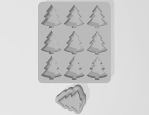 Printing: Christmas Tree Mini Bath Bomb Mold