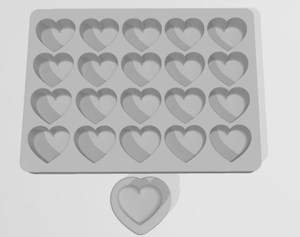 Hearts Mini Bath Bomb Mold