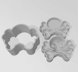 Skull and Crossbones 3 Piece Mold