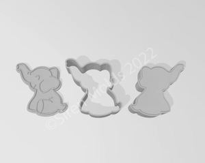 Baby Elephant 3 Piece Mold