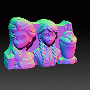 Ana, Elsa and Olaf 3 Piece Mold