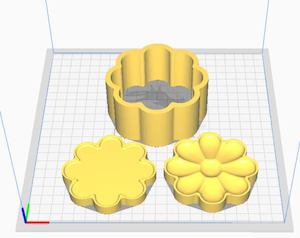 8 Petal Flower 3 Piece Mold