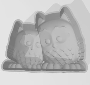 Pair of Owls 1 Piece Mold