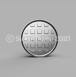 Plain round Waffle 3 Piece Bath Bomb Mold