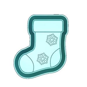 Snowflake Stocking 1 Piece Mold