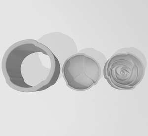 Rose 3 Piece Mold