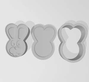 Easter Bunny Face 3 Piece Mold