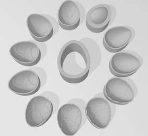 Easter Egg 3 Piece Molds