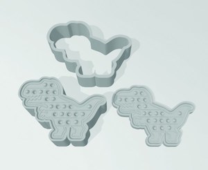 Dinosaur Popit 3 Piece Mold